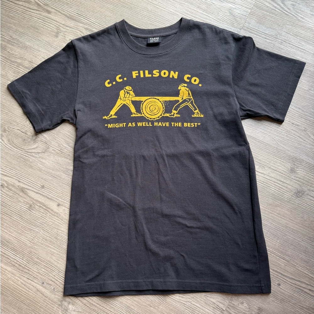 NWOT Filson Made in USA Graphic Tee Small Faded Black Filson Heritage Workwear